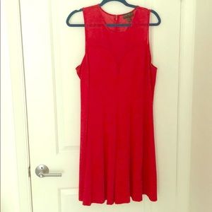 A mini red dress for parties.
